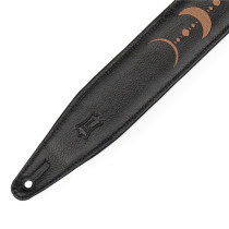 MG317MP-BLK-BRN Tracolla in pelle Brown Moon Phases Black 2 1/2"