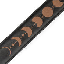 MG317MP-BLK-BRN Tracolla in pelle Brown Moon Phases Black 2 1/2"
