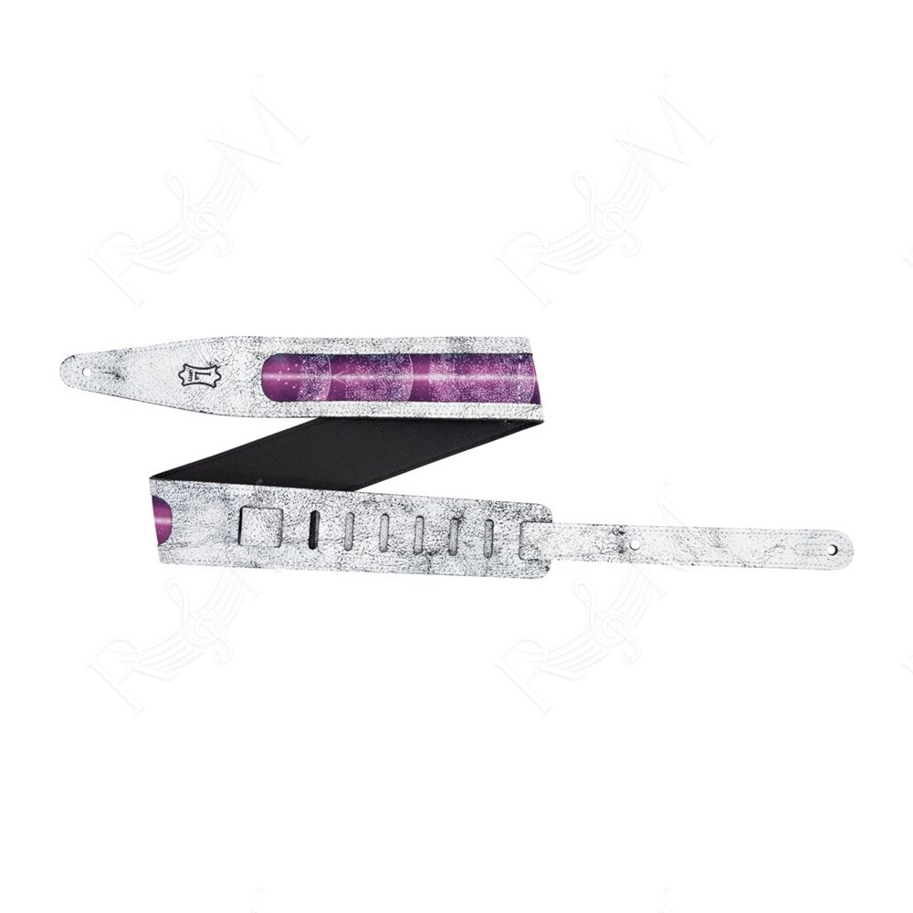 MG317ZB-WHT Tracolla in pelle con stampa Cosmic Window Cut Out White Botega 2 1/2"