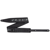 MG317ZE-BLK Tracolla in pelle ricamata Zodiac Signs Black 2 1/2"