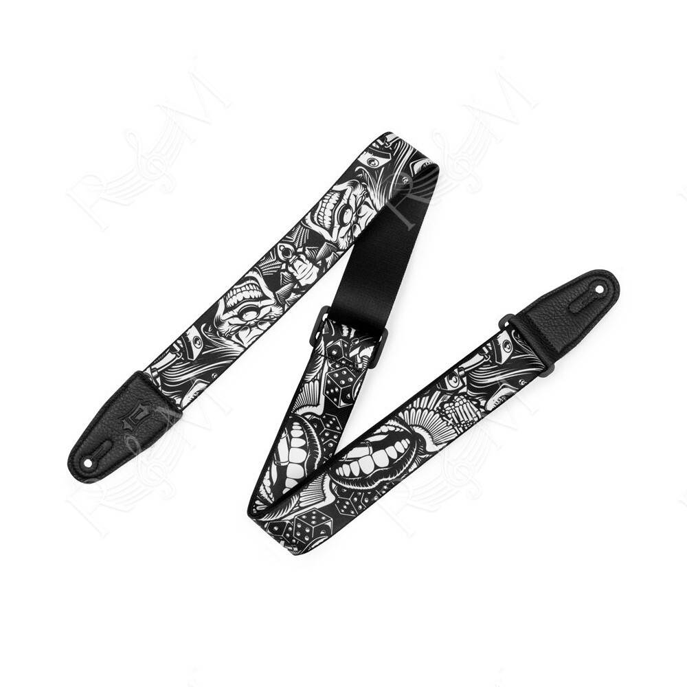 MP2TAT-001 Tracolla in poliestere Tattoo Series B&W Clowns 2"