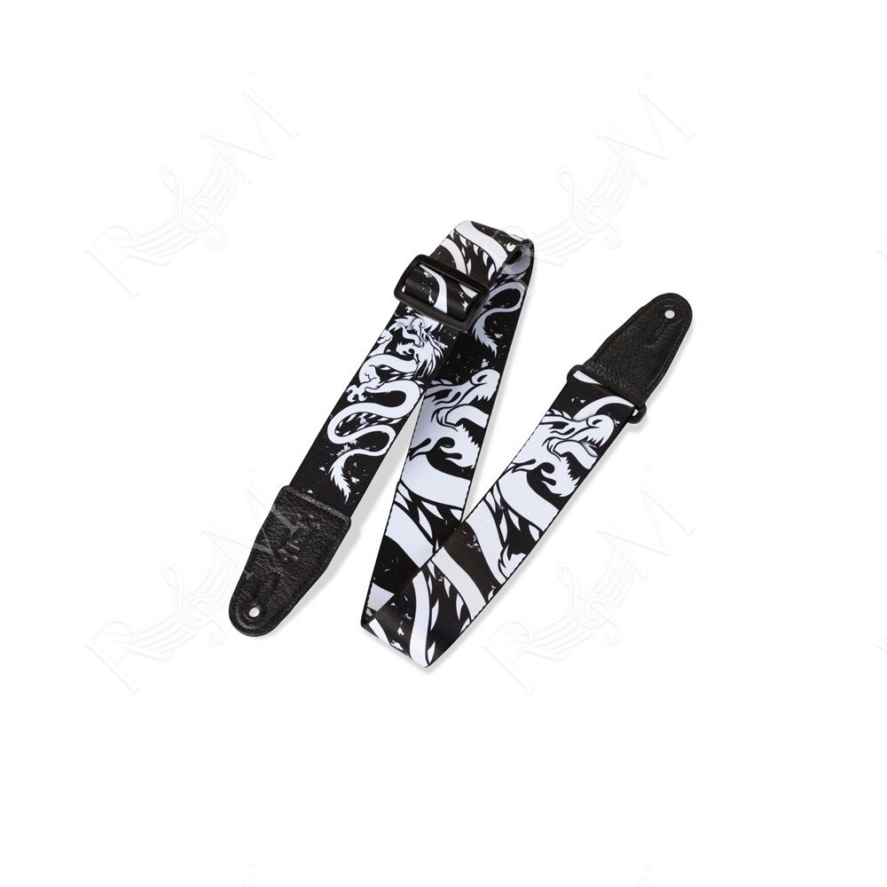 MPD2-013 Tracolla in poliestere Black & White Dragon 2"