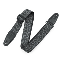 MPD2-111 Tracolla in poliestere Black & Grey Skulls 2"
