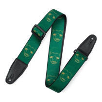 MPD2-113 Tracolla in poliestere Green & Yellow Skulls 2"