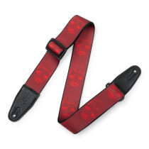 MPD2-114 Tracolla in poliestere Dark Red & Red Skulls 2"