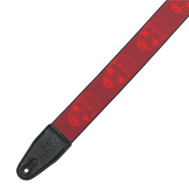 MPD2-114 Tracolla in poliestere Dark Red & Red Skulls 2"