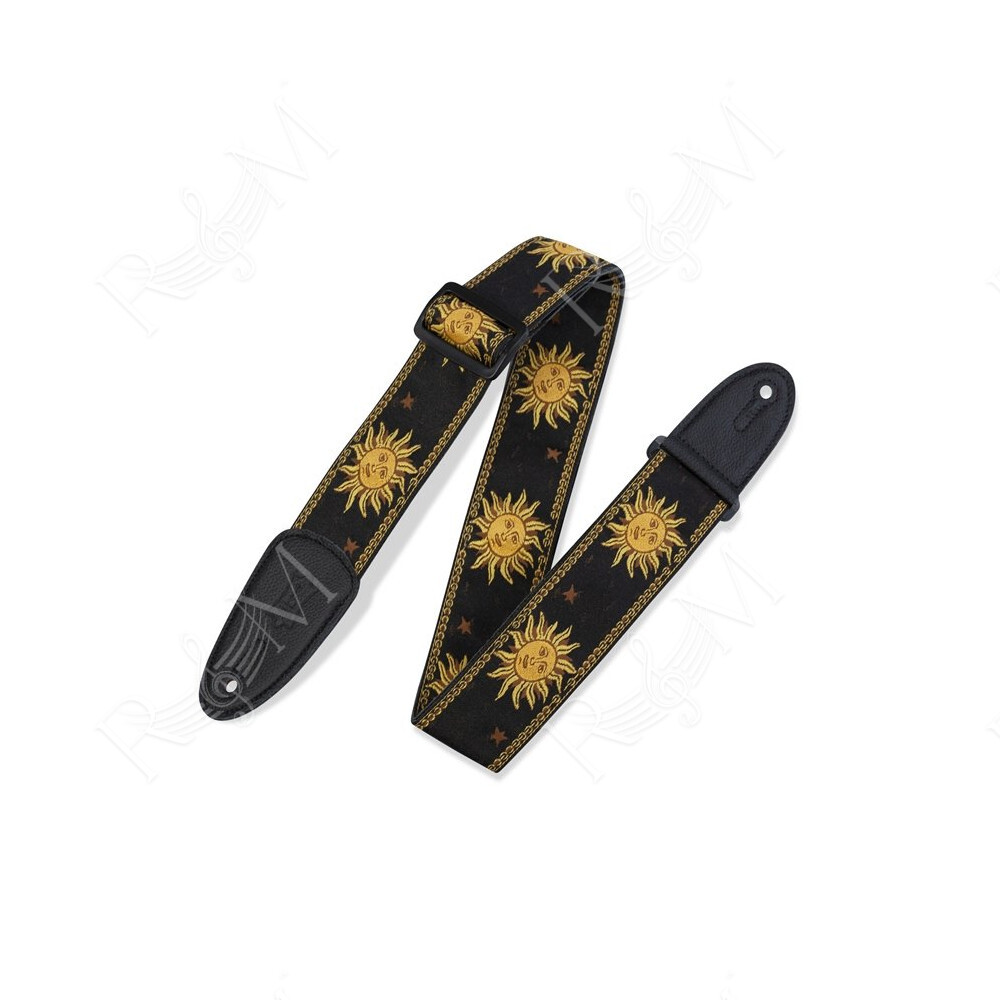 MPJG-SUN-BLK Tracolla in tessuto Sun Motif Black 2"