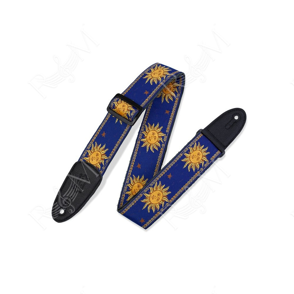 MPJG-SUN-BLU Tracolla in tessuto Sun Motif Blue 2"