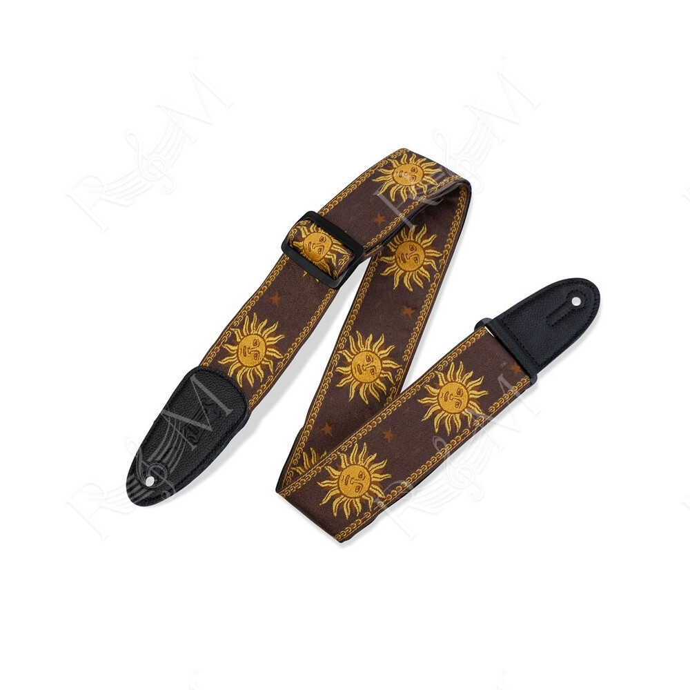 MPJG-SUN-BRN Tracolla in tessuto Sun Motif Brown 2"