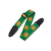 MPJG-SUN-GRN Tracolla in tessuto Sun Motif Green 2"
