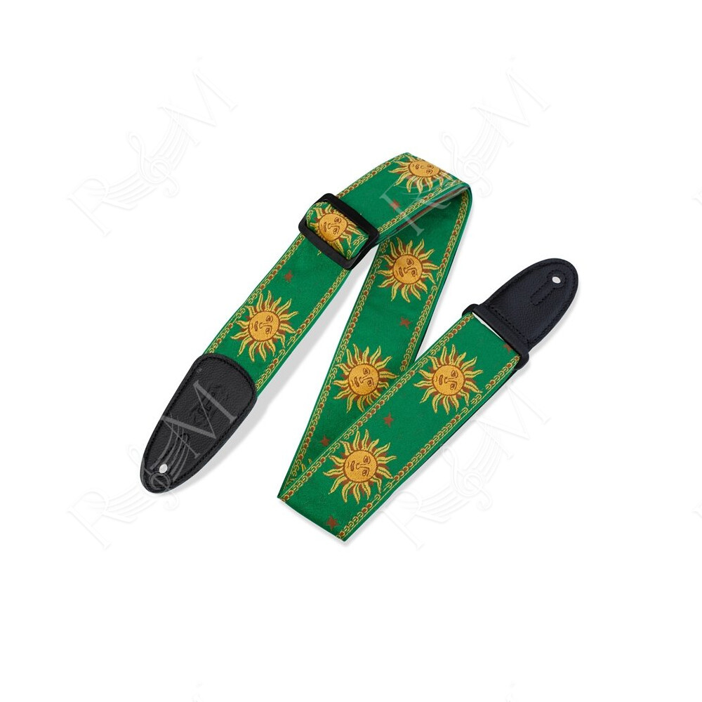 MPJG-SUN-GRN Tracolla in tessuto Sun Motif Green 2"