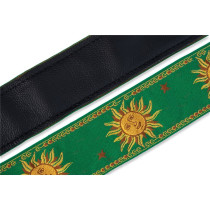 MPJG-SUN-GRN Tracolla in tessuto Sun Motif Green 2"