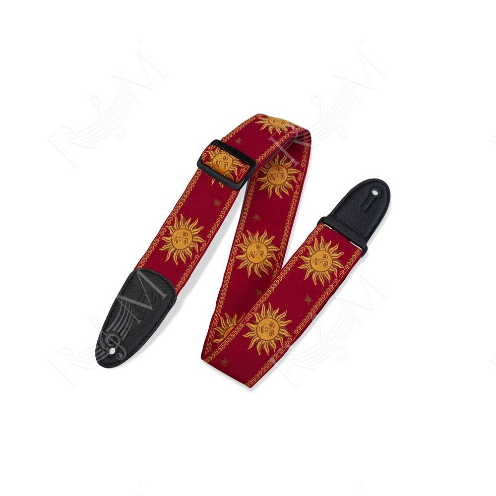 MPJG-SUN-RED Tracolla in tessuto Sun Motif Red 2"