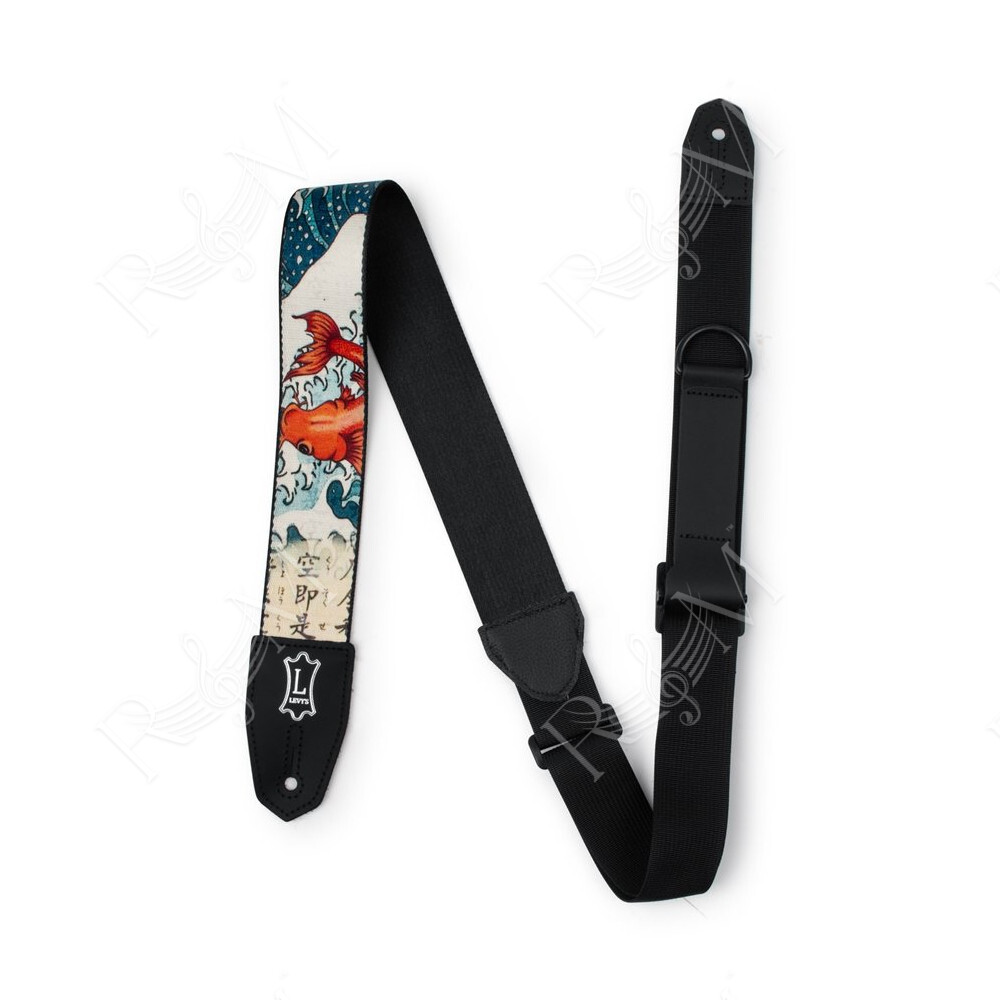 MPRH-16 Tracolla in poliestere Right Height Koi Fish & Wave Motif 2"