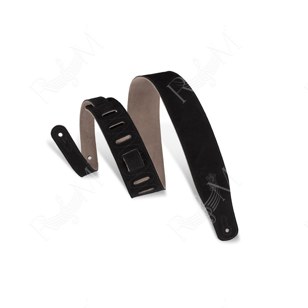 MS26-BLK Tracolla in pelle scamosciata Black 2 1/2"