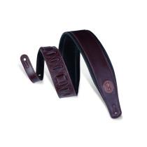 MSS2-BRG Tracolla in pelle imbottita Burgundy 3"