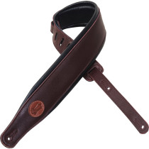 MSS2-BRG Tracolla in pelle imbottita Burgundy 3"