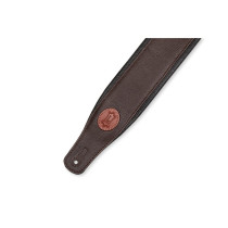 MSS2-DBR Tracolla in pelle imbottita Dark Brown 3"