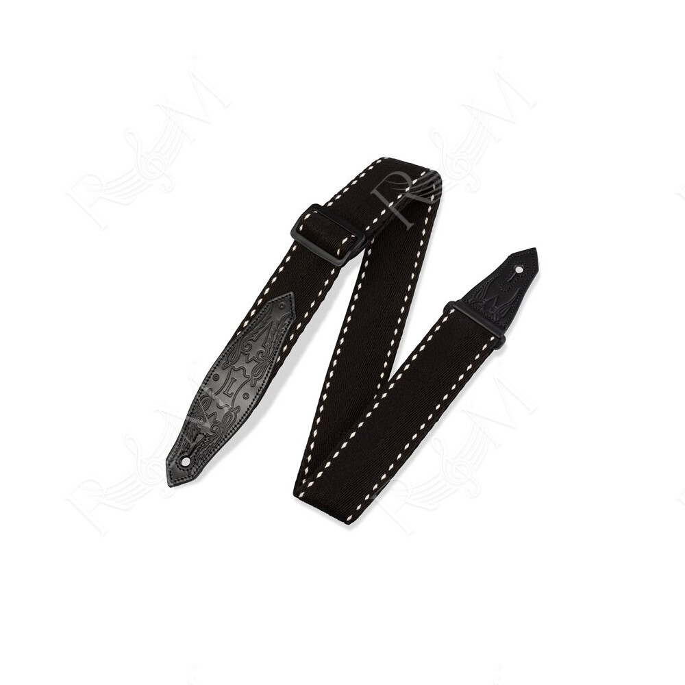 MSSC80-BLK Tracolla in cotone Cowboy Cotton Black 2"