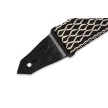 MSSC80-BLK/WHT Tracolla in cotone Cowboy Cotton Black & White 2"