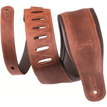 PM32BH-BRN Tracolla in pelle morbida Distressed Brown 3"