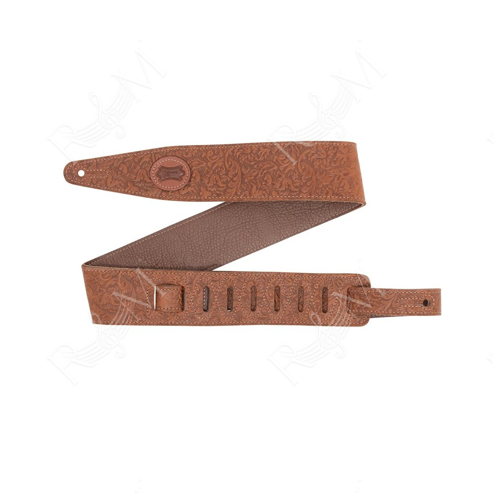 M317FCL-BRN Tracolla in pelle fiorentina Brown 2 1/2"