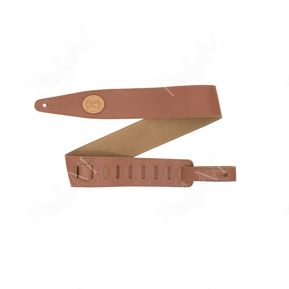 MGS317ST-TAN-SND Tracolla in pelle con retro in pelle scamosciata Tan 2 1/2"