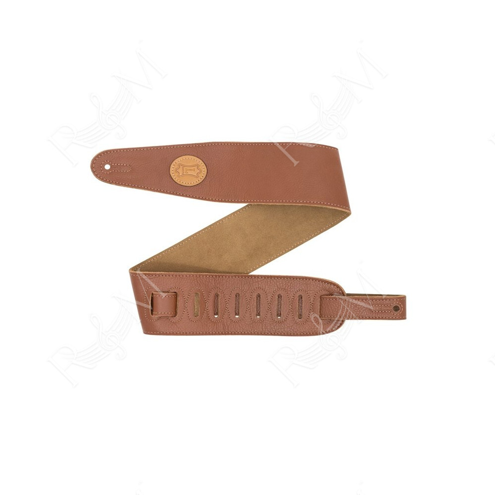 MGS44ST3-TAN-SND Tracolla in pelle con retro in pelle scamosciata Tan 3"