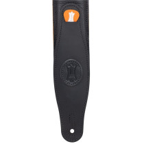 MGS80CS-BLK-HNY Tracolla in pelle imbottita con retro in pelle scamosciata Black & Honey 2 1/2"