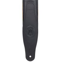 MGS80CS-BLK-HNY Tracolla in pelle imbottita con retro in pelle scamosciata Black & Honey 2 1/2"