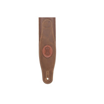 MGS80CS-BRN-GRN Tracolla in pelle imbottita con retro in pelle scamosciata Brown & Green 2 1/2"