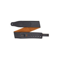 MGS83CS-BLK-HNY Tracolla in pelle imbottita con retro in pelle scamosciata Black & Honey 3"