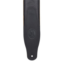 MGS83CS-BLK-HNY Tracolla in pelle imbottita con retro in pelle scamosciata Black & Honey 3"