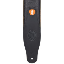 MGS83CS-BLK-HNY Tracolla in pelle imbottita con retro in pelle scamosciata Black & Honey 3"