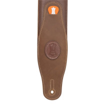 MGS83CS-BRN-GRN Tracolla in pelle imbottita con retro in pelle scamosciata Brown & Green 3"