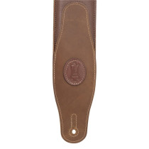 MGS83CS-BRN-GRN Tracolla in pelle imbottita con retro in pelle scamosciata Brown & Green 3"
