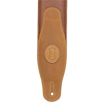 MGS83CS-TAN-SND Tracolla in pelle imbottita con retro in pelle scamosciata Tan 3"