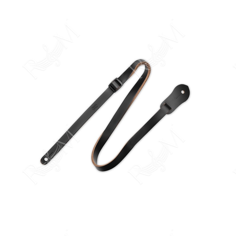 MS19-BLK Tracolla per mandolino in pelle scamosciata Black 3/4"