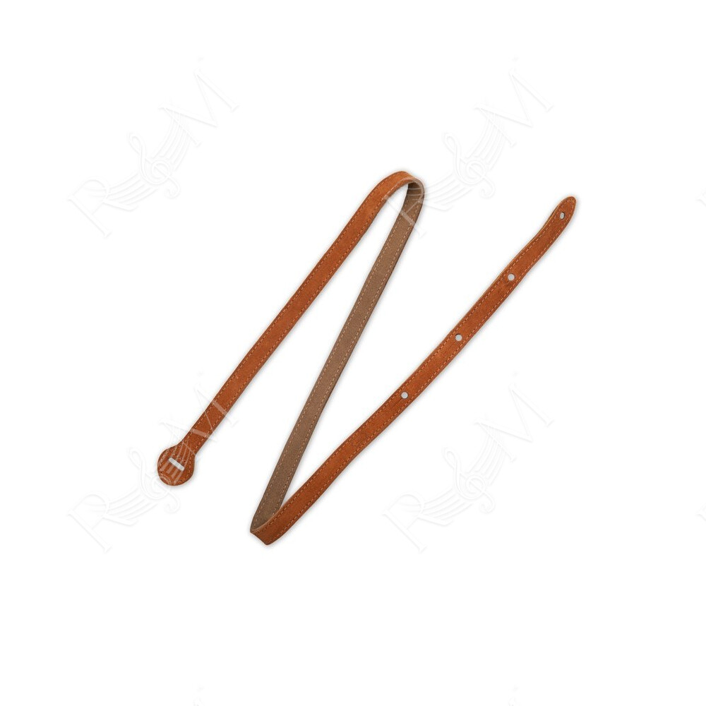 MS19-BRN Tracolla per mandolino in pelle scamosciata Brown 3/4"