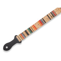 MX23ALL-001 Tracolla per ukulele in sughero Multi Color Stripes 1"