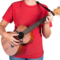 M19HOK-BLK Tracolla per ukulele a gangio in nylon Black