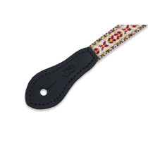 MJ19UKE-001 Tracolla per ukulele in jacquard Red & Yellow 1/2"