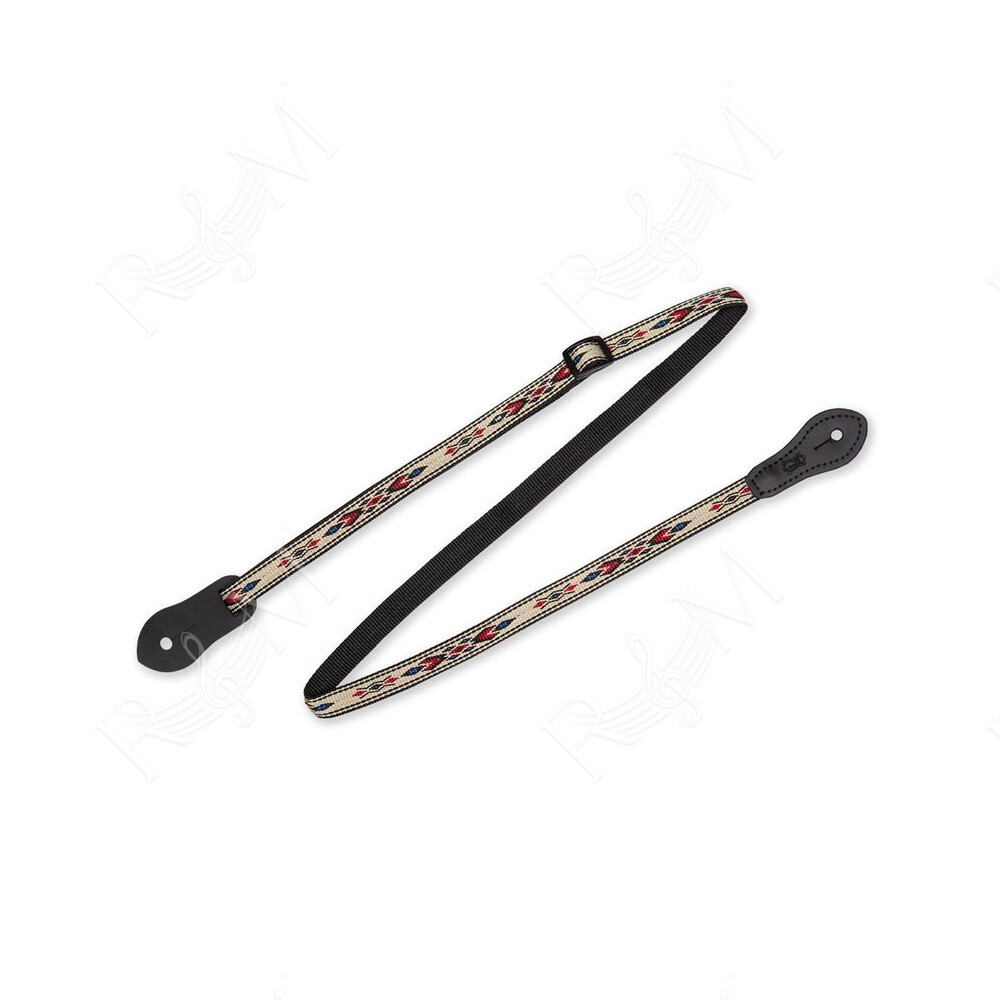 MJ19UKE-003 Tracolla per ukulele in jacquard Red & Blue 1/2"