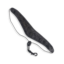 M27W-003 Tracolla per sax in pelle Deluxe Black Rose Black 2"