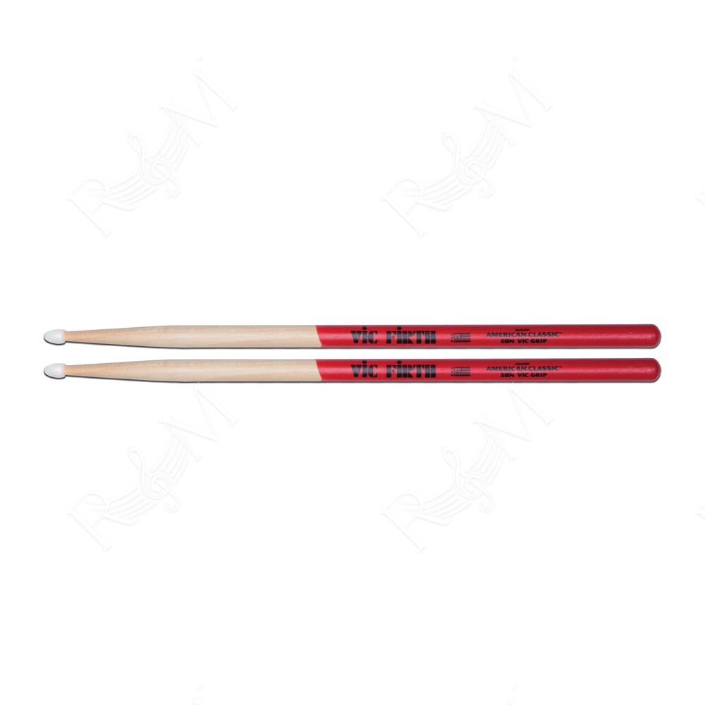 5BNVG - Bacchette American Classic con punta in nylon e Vic Grip