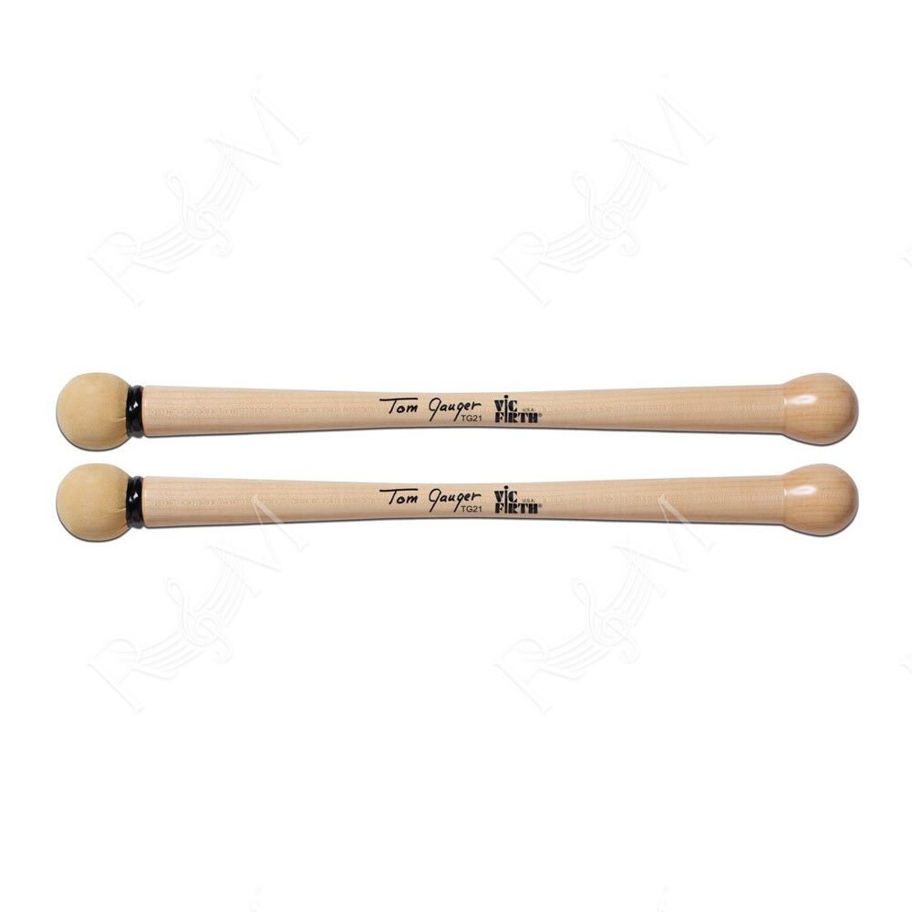 TG21 - Symphonic Collection Bass Drum Mallets Signature Tom Gauger Chamois/Wood