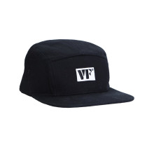 VAHC0032 - Black 5 Panel Camp Hat