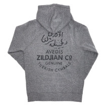 T3424 - Gray Zip Up Logo Hoodie - XL