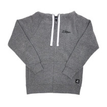T3426 - Gray Zip Up Logo Hoodie - 3XL