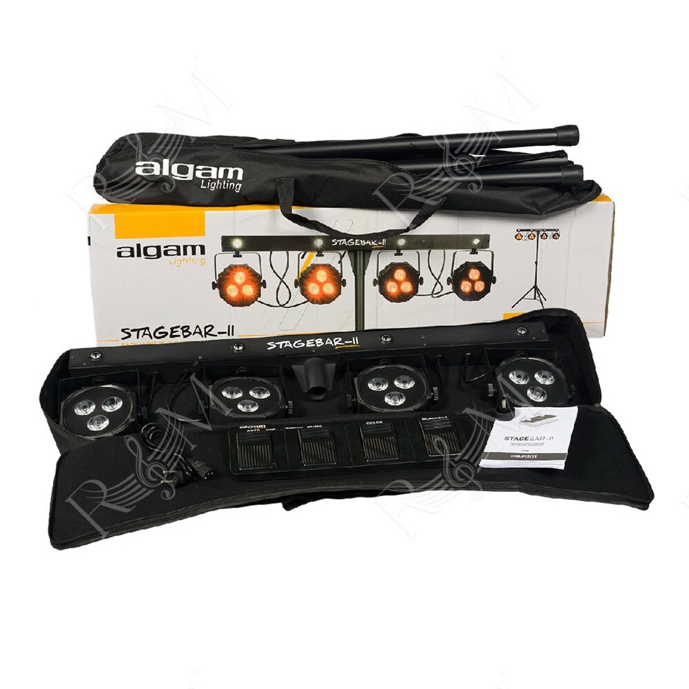 STAGEBAR-II Kit su Treppiede Par + Strobo con Pedaliera Wireless